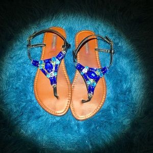 UNIONBAY Shoes // Blue Gem Sandals